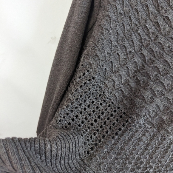 Soma Cardigan Size Small Brown Sweater Boho Open Front Waterfall Women Cotton - Picture 8 of 11